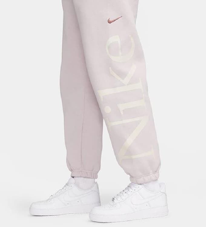 Nike Sportswear Phoenix Fleece Joggingbroek Dames Beige Xs/34. thumbnail 2