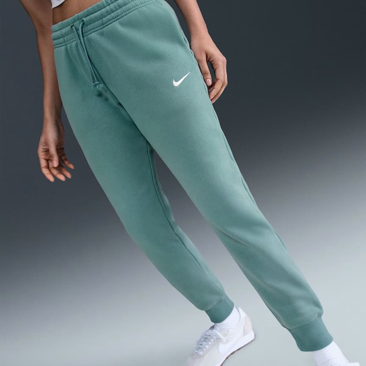 Nike Sportswear Phoenix Fleece Joggingbroek Dames Groen L/40 thumbnail 5