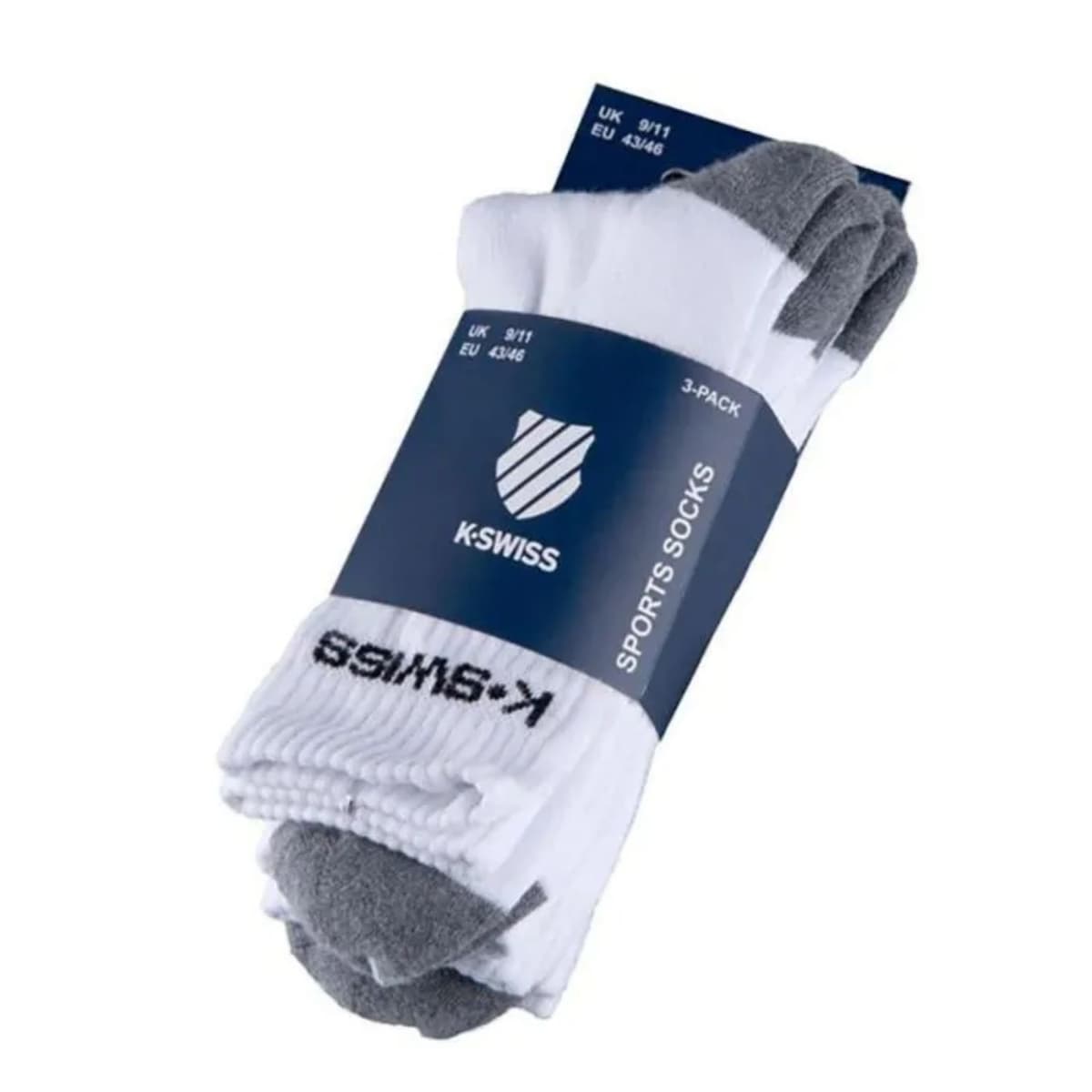 K-swiss 3-pack Crew Sport Sokken Wit 39-42 thumbnail 2