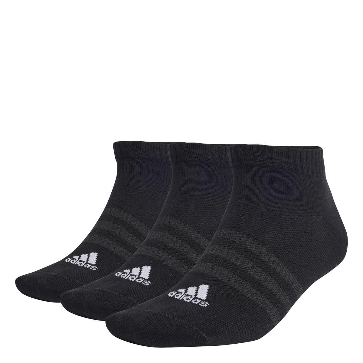 Adidas Sportswear Low 3-stripes 3-pack Sport Sokken Zwart 37 - 39