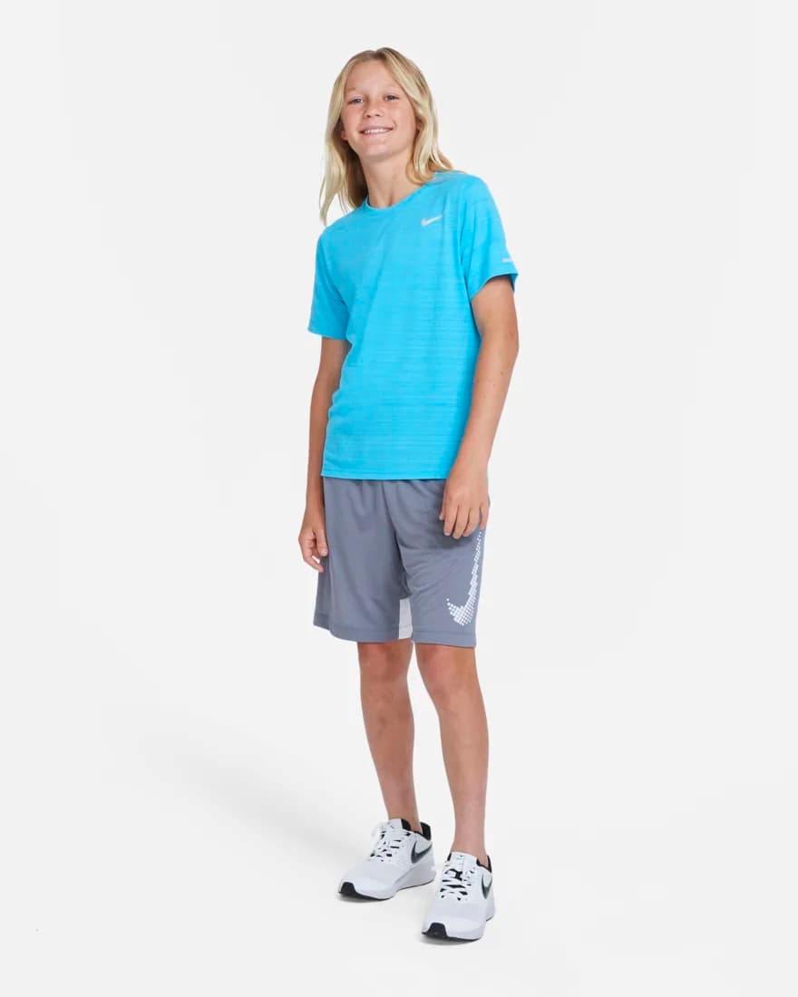 Nike Dri-fit Miller Big Kids Sportshirt Jongens Blauw 140 thumbnail 2