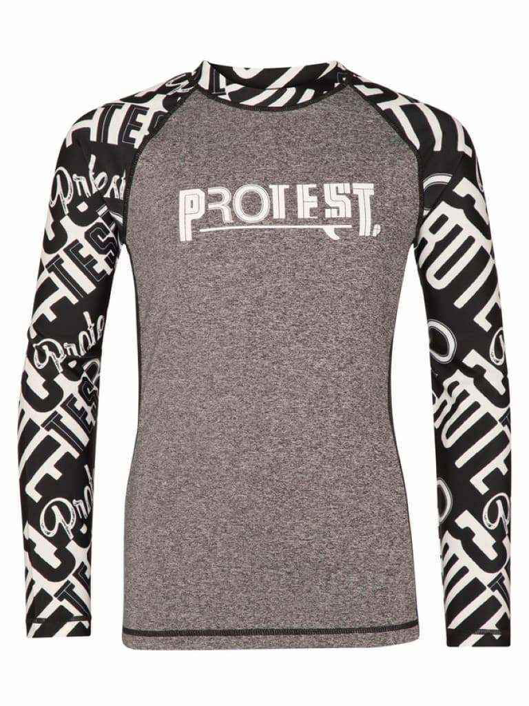 Protest Risso Jr Rashguard Long Sleeve Casual T-shirt Jongens Zwart 116