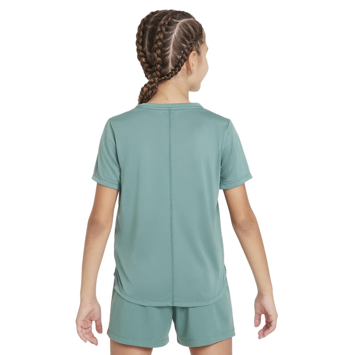 Nike One Sportshirt Meisjes Groen 116 thumbnail 4