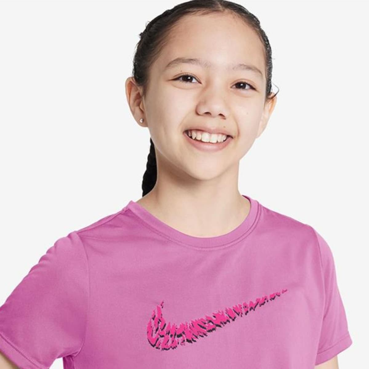 Nike One Sportshirt Meisjes Roze 152 thumbnail 2