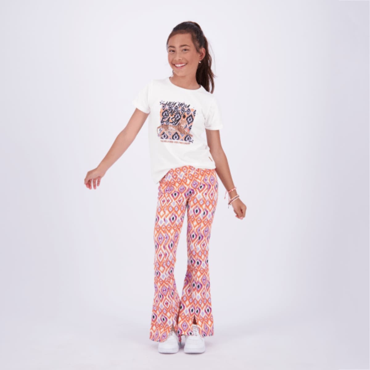 Vingino Hera Casual T-shirt Meisjes Wit 164 thumbnail 2