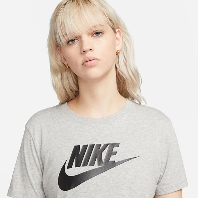 Nike Essential Sportshirt Dames Grijs L/40. thumbnail 3