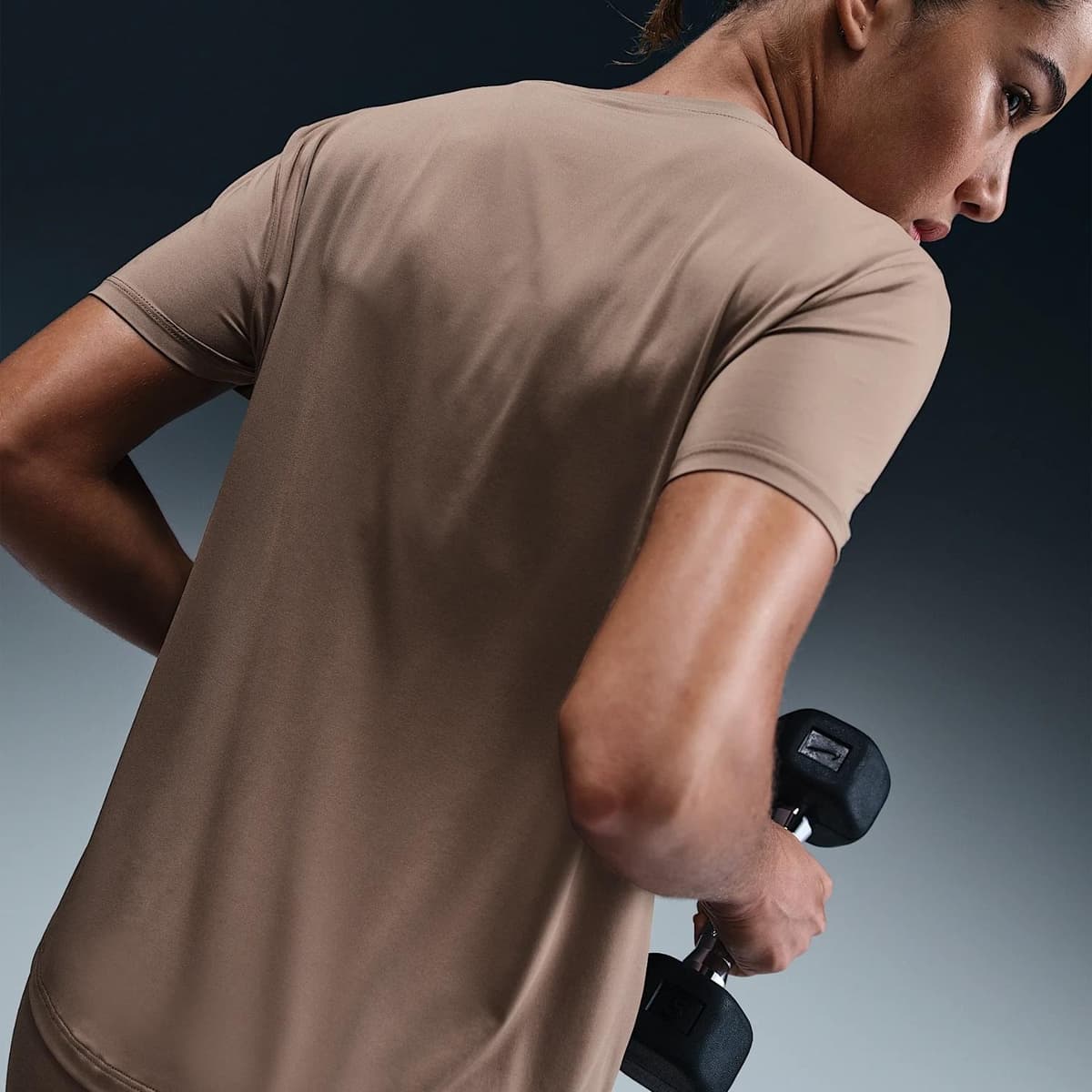 Nike One Classic Dri-fit Sportshirt Dames Bruin S/36. thumbnail 5