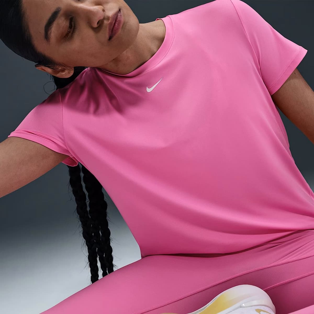 Nike One Classic Sportshirt Dames Pink M/38 thumbnail 4