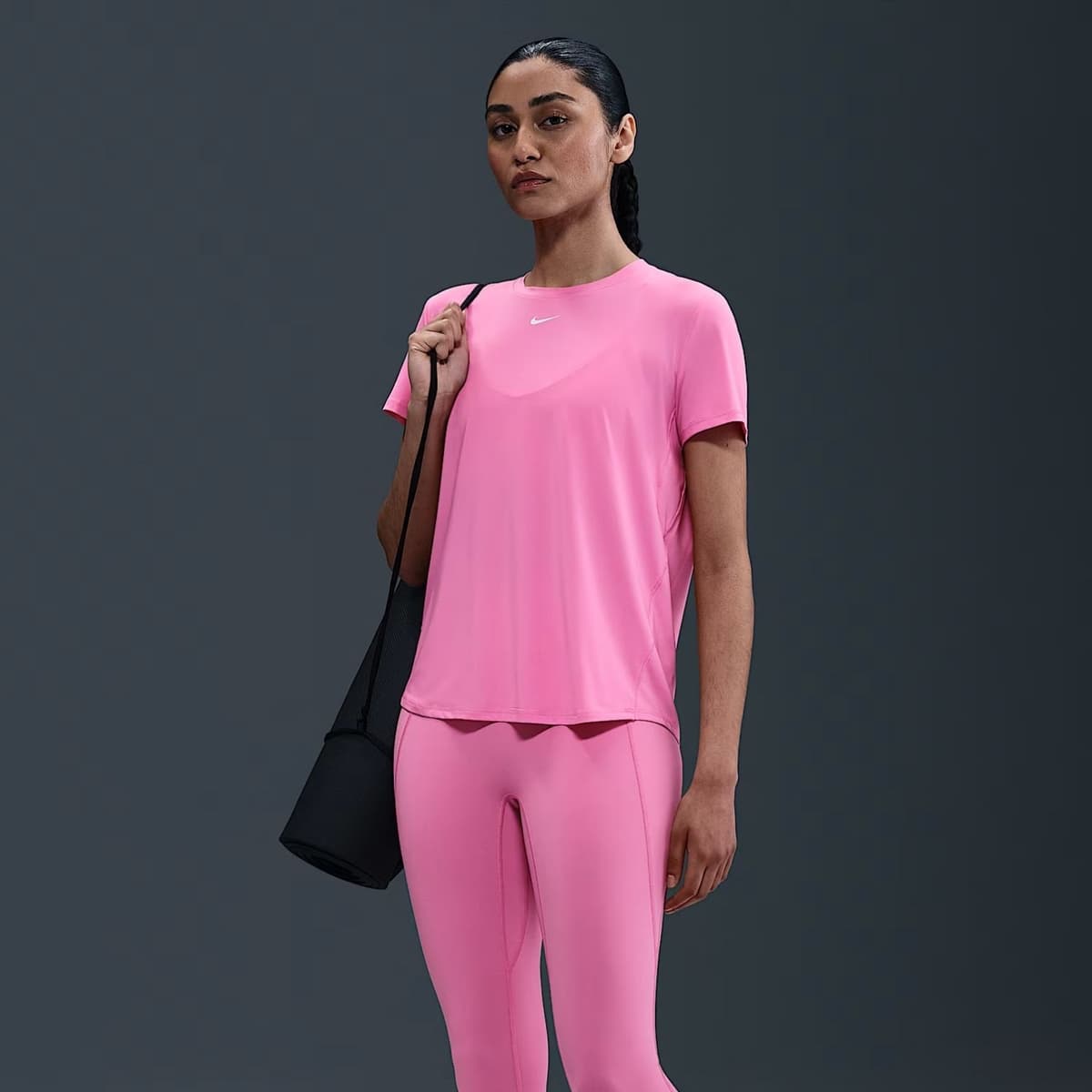 Nike One Classic Sportshirt Dames Pink M/38 thumbnail 3