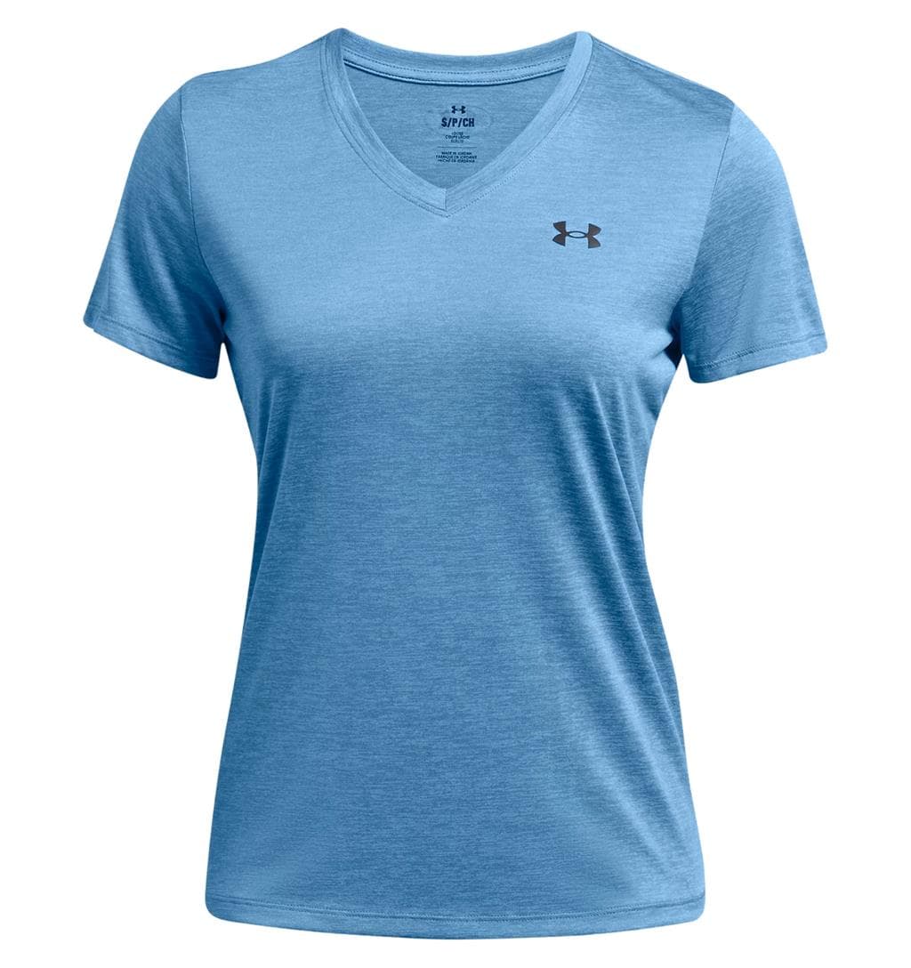Under Armour Tech Twist V-neck Sportshirt Dames Blauw Xs/34 thumbnail 4