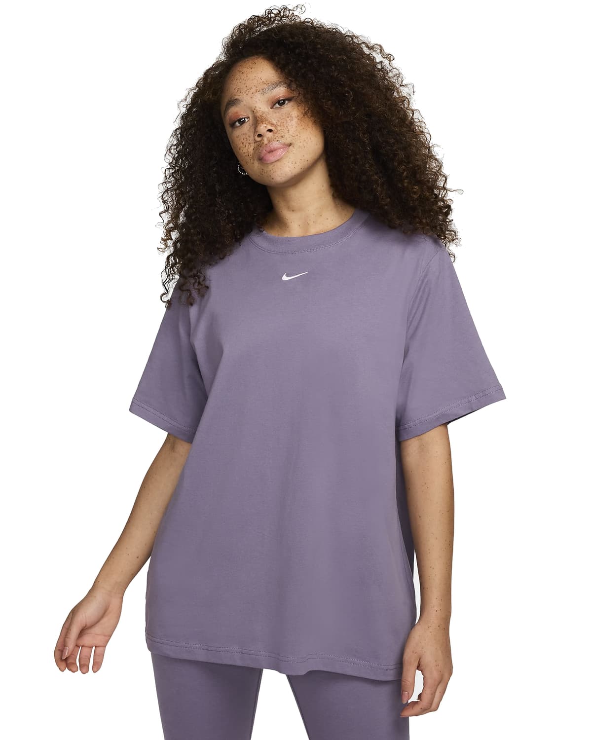 Nike Sportswear Essential Sportshirt Dames Lila M/38.