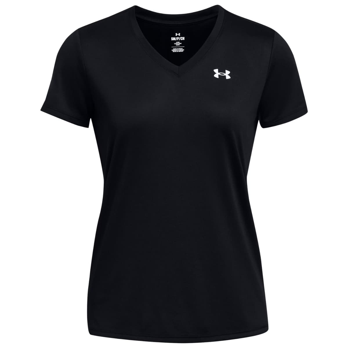 Under Armour Tech V-neck Sportshirt Dames Zwart L/40 thumbnail 3