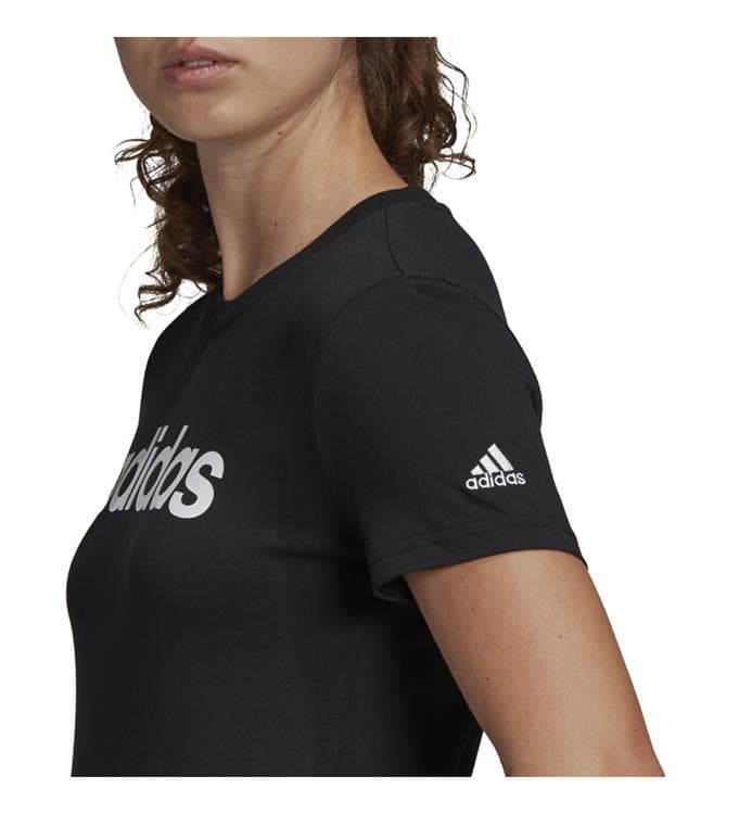 Adidas Loungewear Essentials Logo Sportshirt Dames Zwart M thumbnail 2