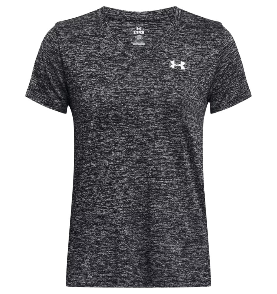 Under Armour Tech Twist V-neck Sportshirt Dames Zwart L/40 thumbnail 4