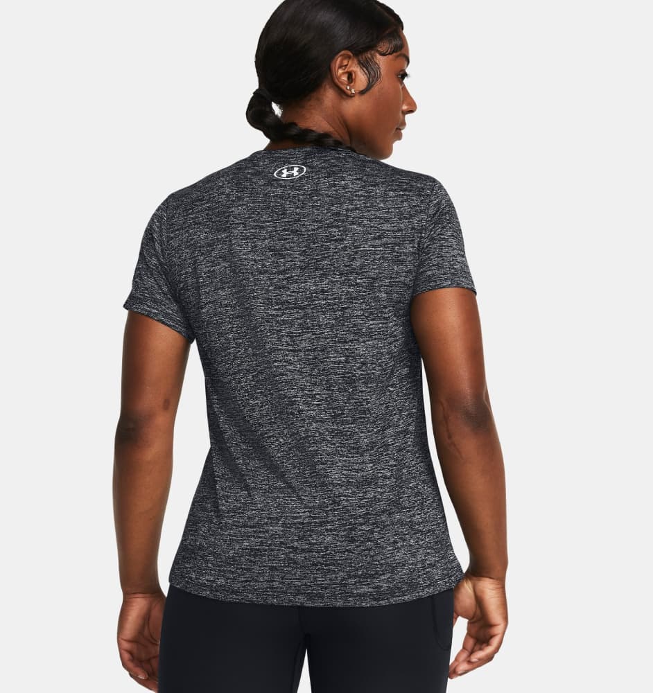 Under Armour Tech Twist V-neck Sportshirt Dames Zwart L/40 thumbnail 2