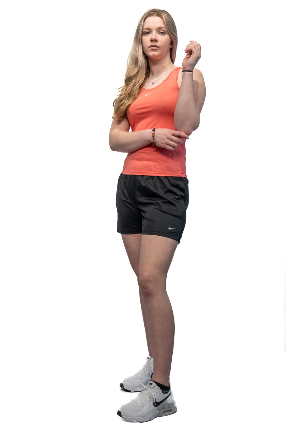 Nike Dri-fit One Singlet Dames Koraal Xs/34 thumbnail 3