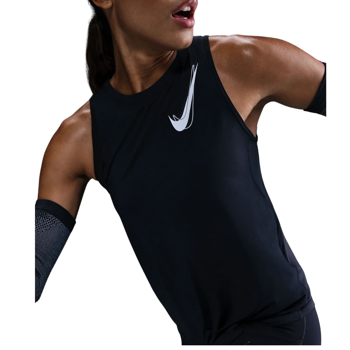 Nike One Swoosh Dri-fit Singlet Dames Zwart S/36