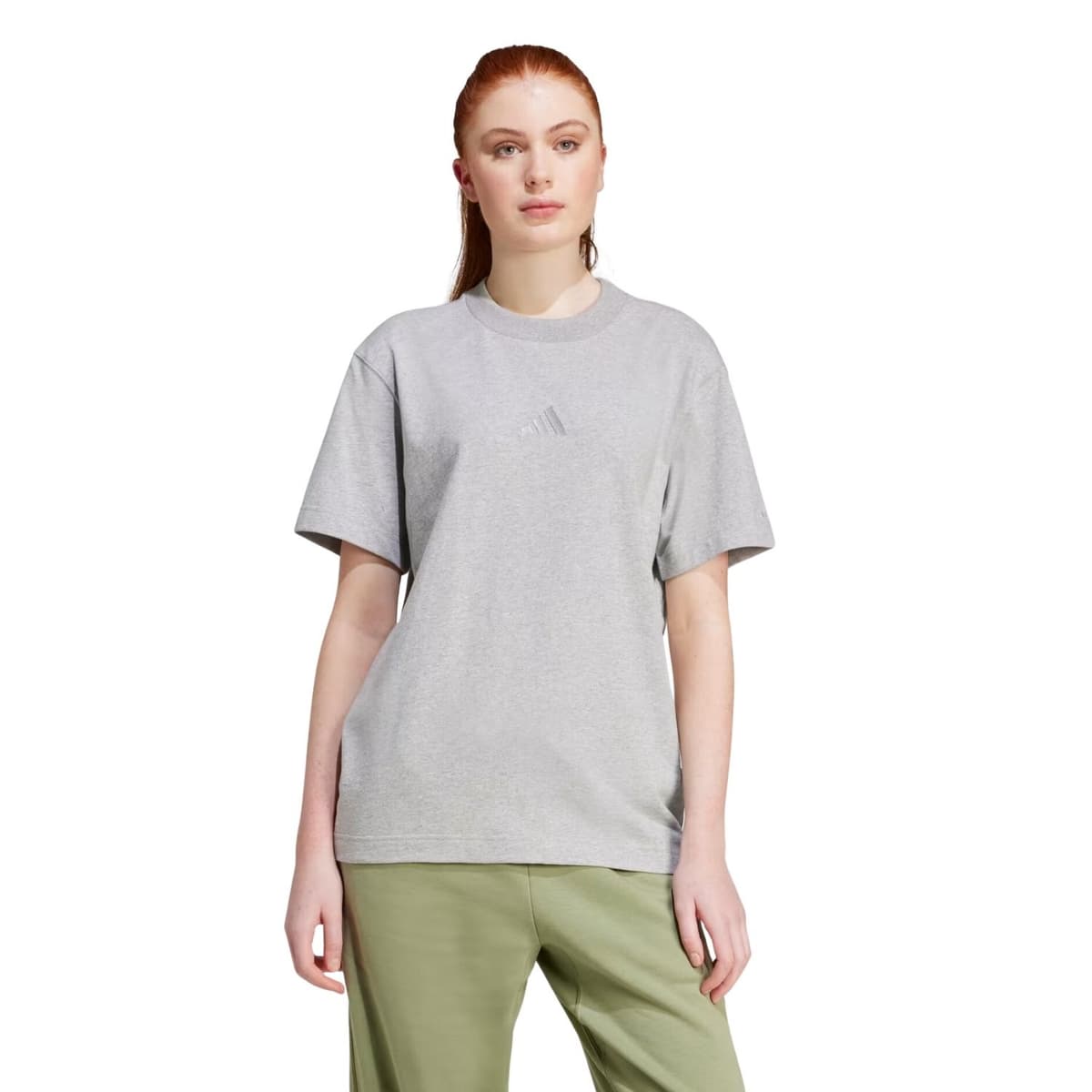 Adidas All Szn Loose Casaul T-shirt Dames Grijs M/38