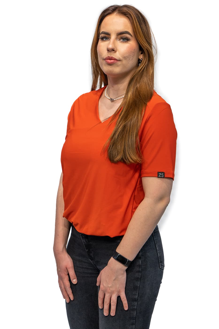 Zoso Josine Casaul T-shirt Dames Rood M/38 thumbnail 5