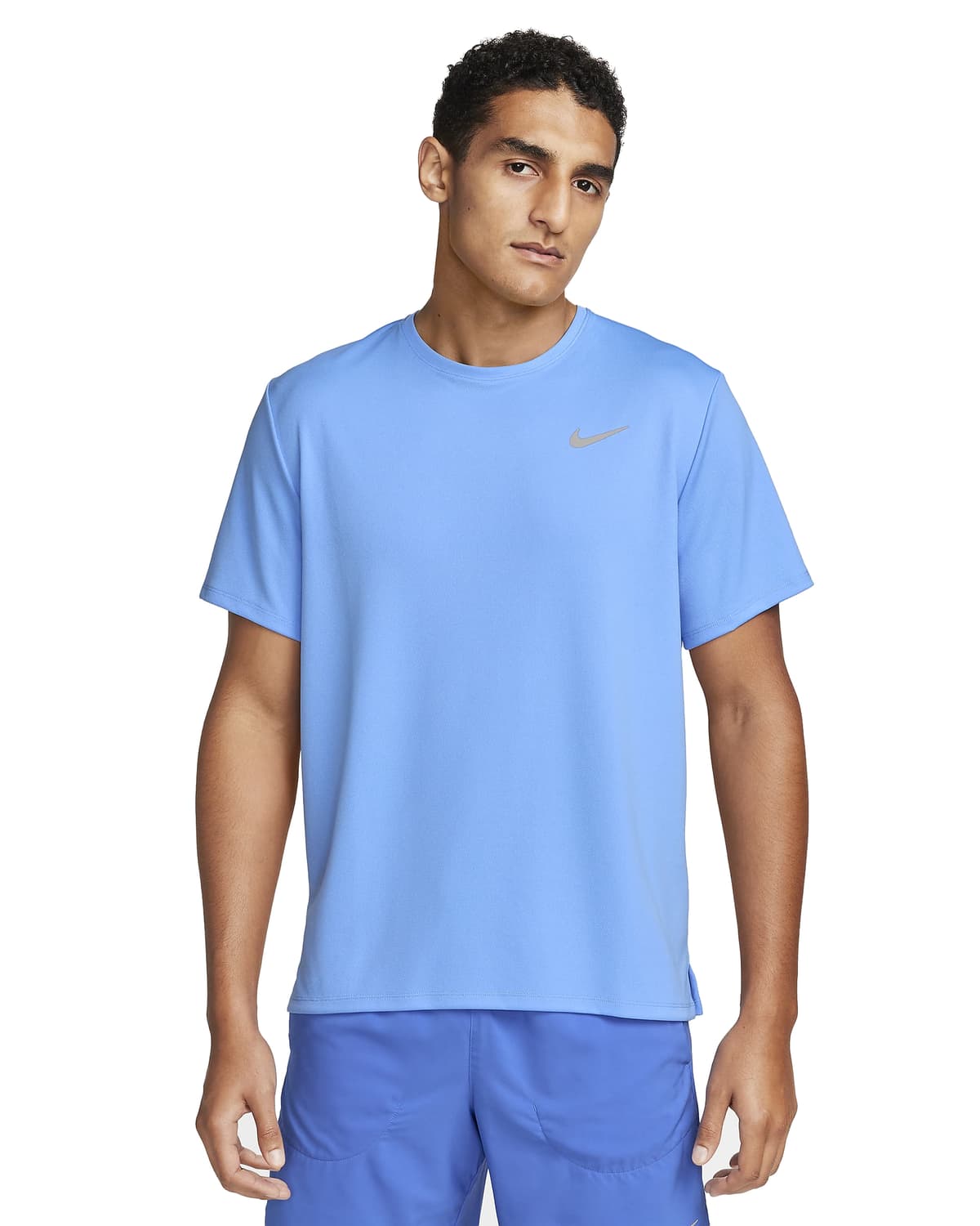 Nike Miler Dri-fit Uv Sportshirt Heren Blauw S