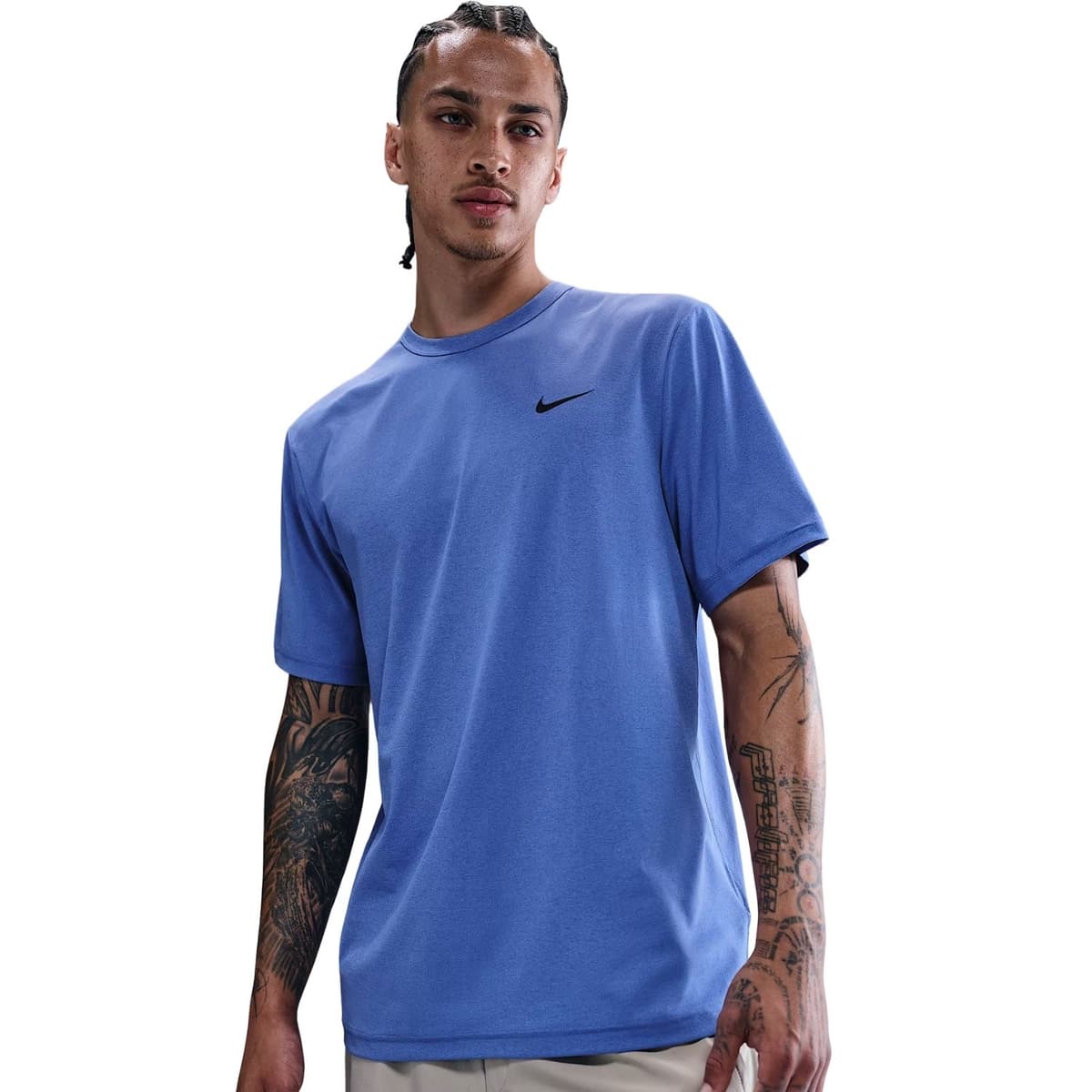 Nike Dri-fit Hyverse Sportshirt Heren Blauw S