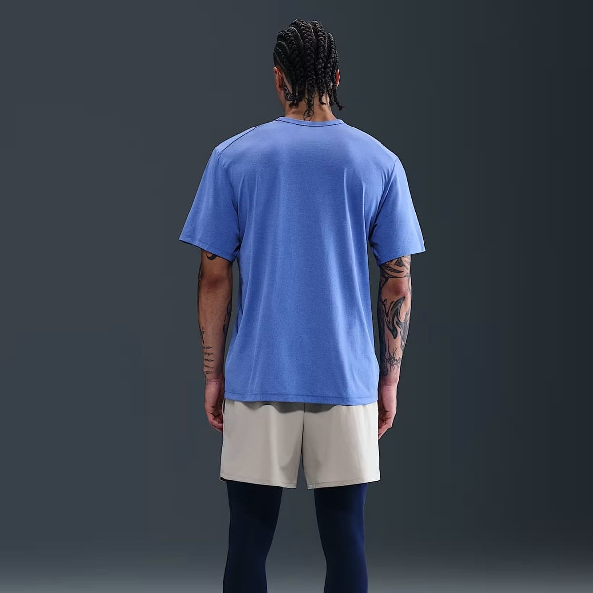 Nike Dri-fit Hyverse Sportshirt Heren Blauw S thumbnail 2