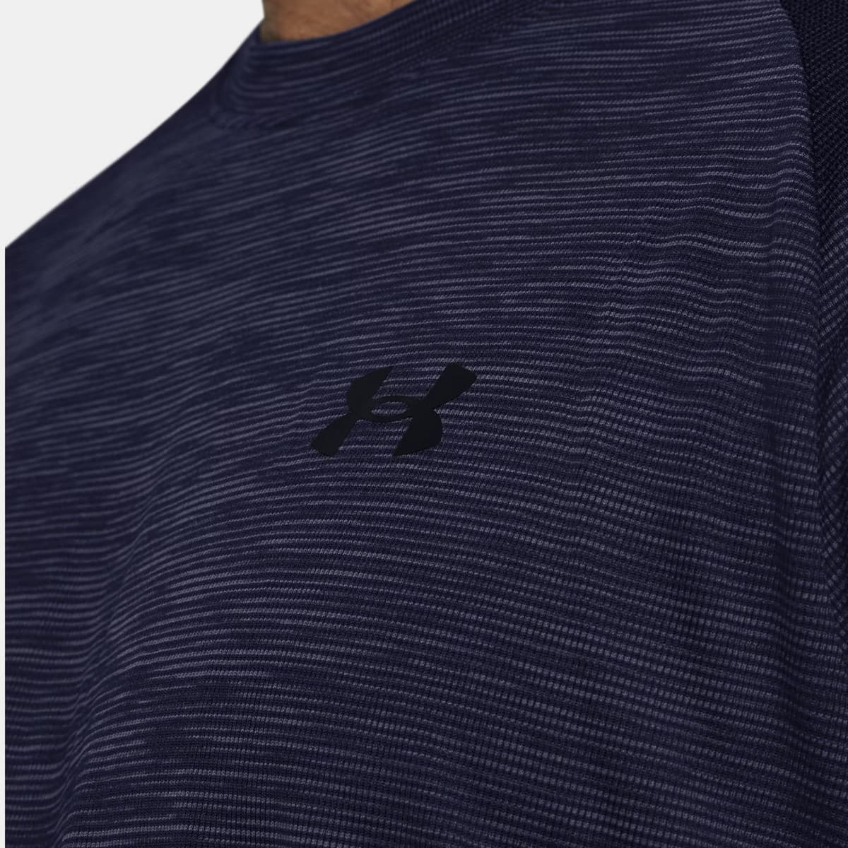 Under Armour Tech Textured Sportshirt Heren Donkerblauw S thumbnail 2