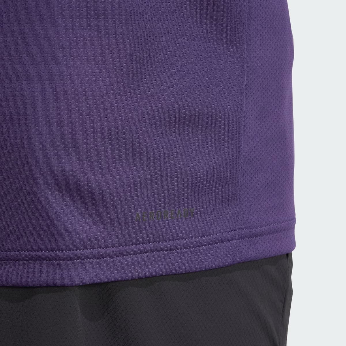 Adidas Training Essentials Sportshirt Heren Paars L thumbnail 2