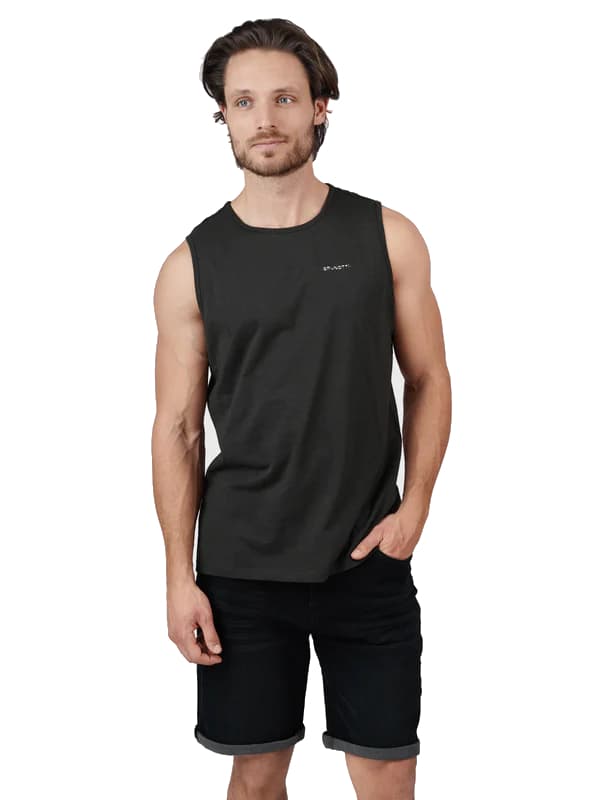 Brunotti Malaku-slub Singlet Heren Zwart M