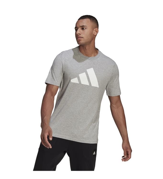 Adidas M Fi Tee Bos Casual T-shirt Heren Grijs M thumbnail 5