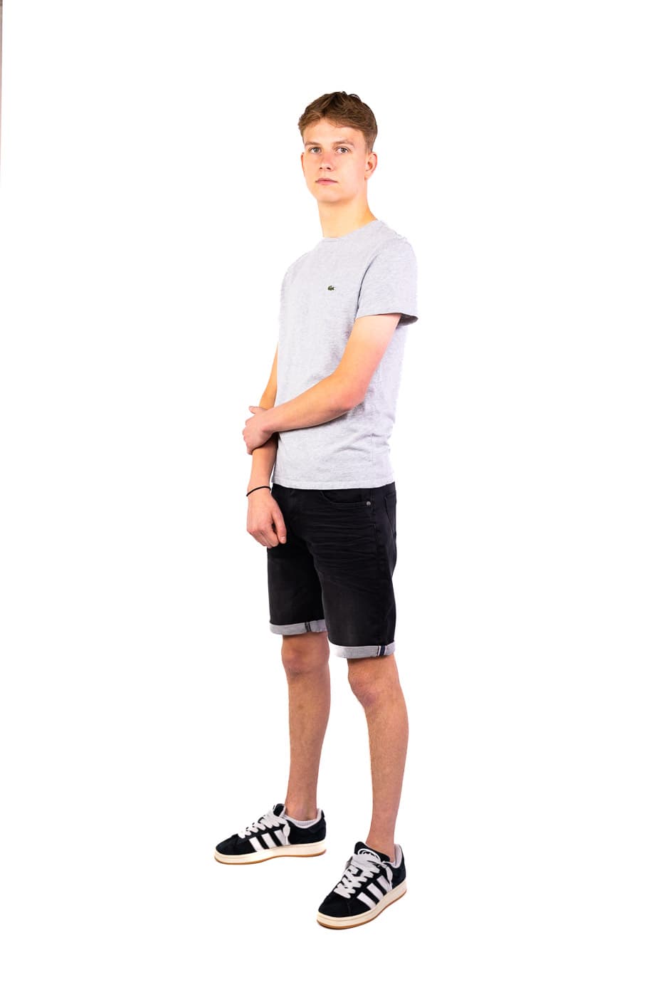 Lacoste 1ht1 Casual T-shirt Heren Grijs 2xl thumbnail 3