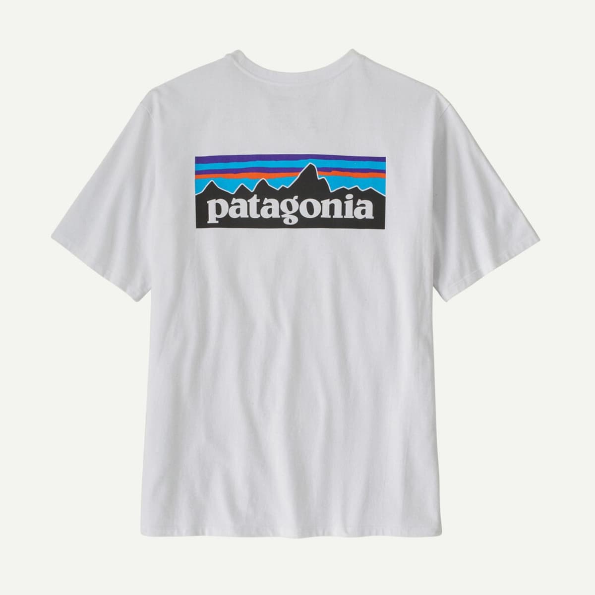 Patagonia P-6 Logo Tee Casual T-shirt Heren Wit Xl thumbnail 3