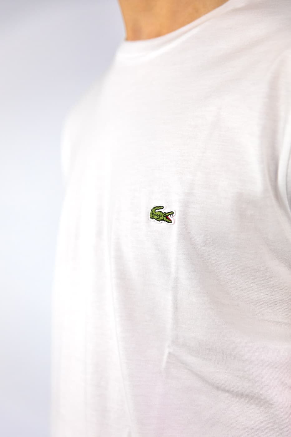 Lacoste 1ht1 Casual T-shirt Heren Wit 2xl thumbnail 2
