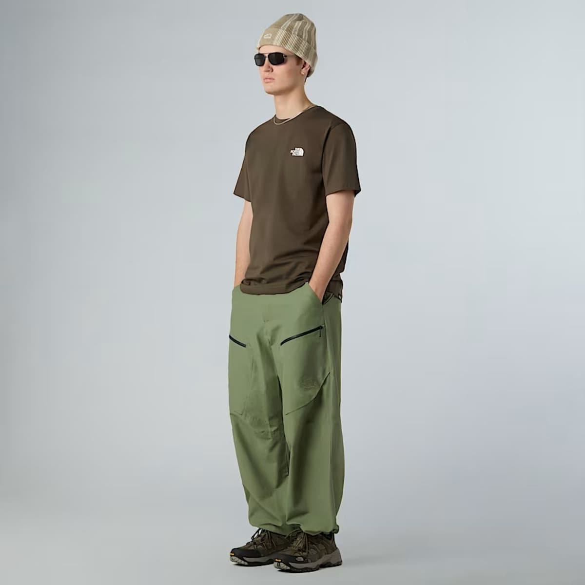 The North Face Ss Simple Dome Casual T-shirt Heren Taupe Dessin Xl thumbnail 5