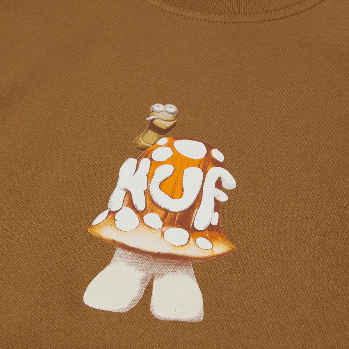 Huf Shroomery S/s Tee Casual T-shirt Heren Bruin M thumbnail 2