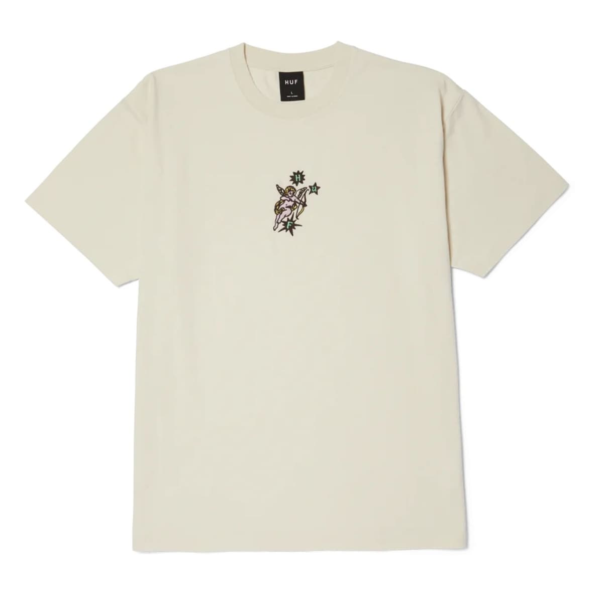 Huf Cupid S/s Washed Casual T-shirt Heren Beige S