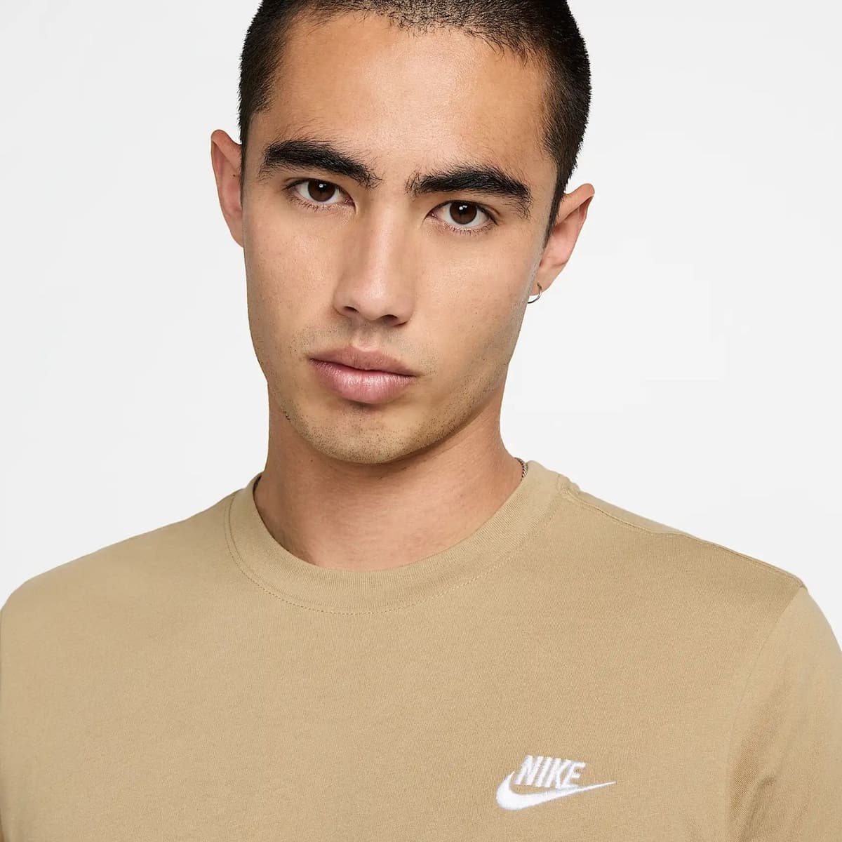 Nike Sportswear Club Casual T-shirt Heren Beige S thumbnail 3