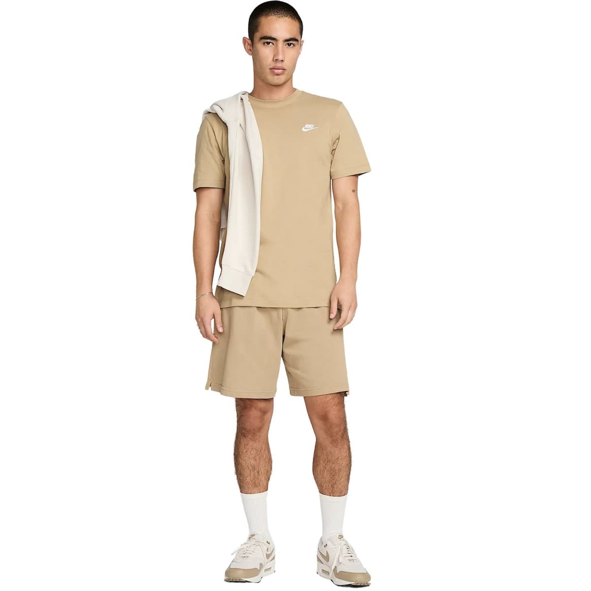 Nike Sportswear Club Casual T-shirt Heren Beige S thumbnail 2