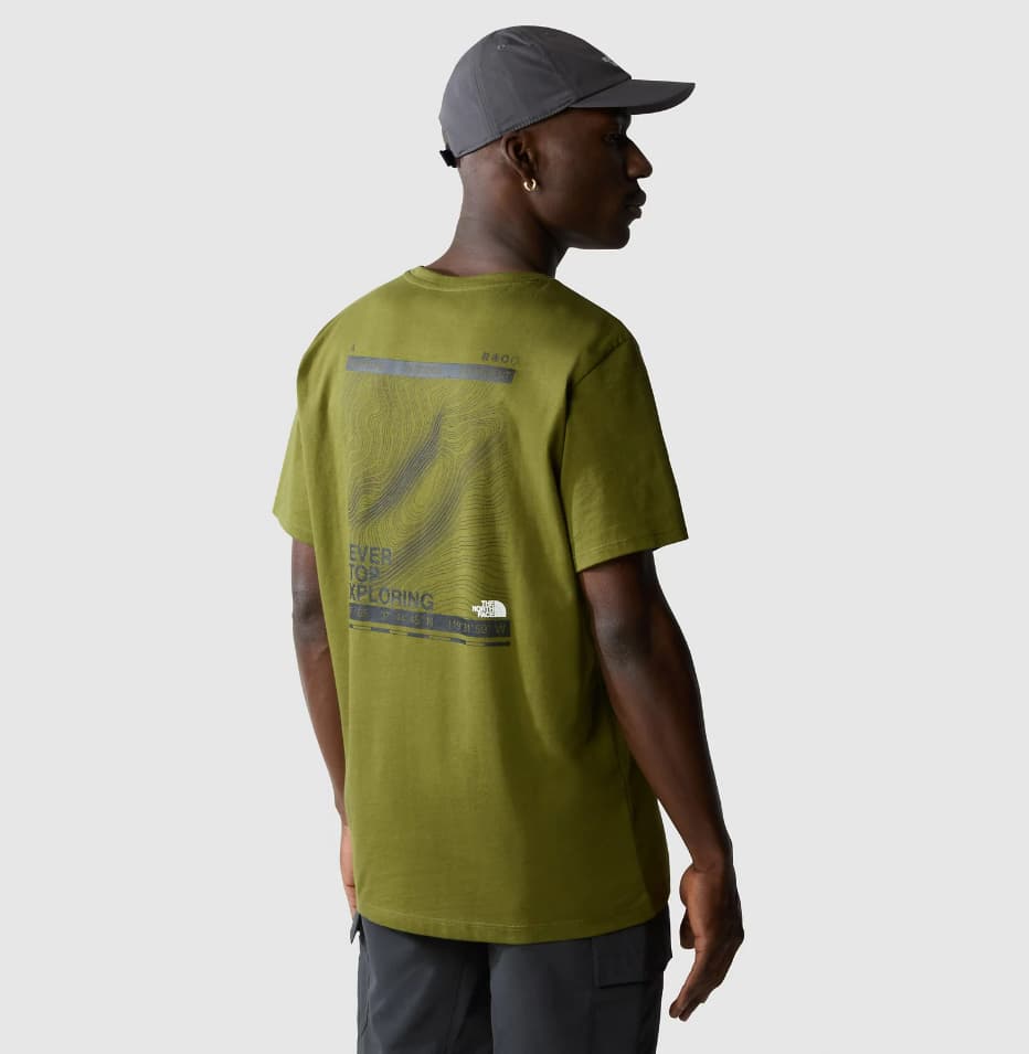 The North Face Foundation Mountain Casual T-shirt Heren Khaki M thumbnail 3