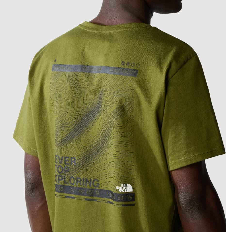 The North Face Foundation Mountain Casual T-shirt Heren Khaki M thumbnail 2