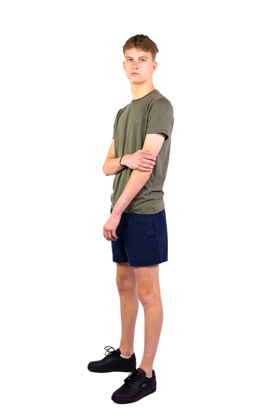 Lacoste 1ht1 Casual T-shirt Heren Khaki S thumbnail 4