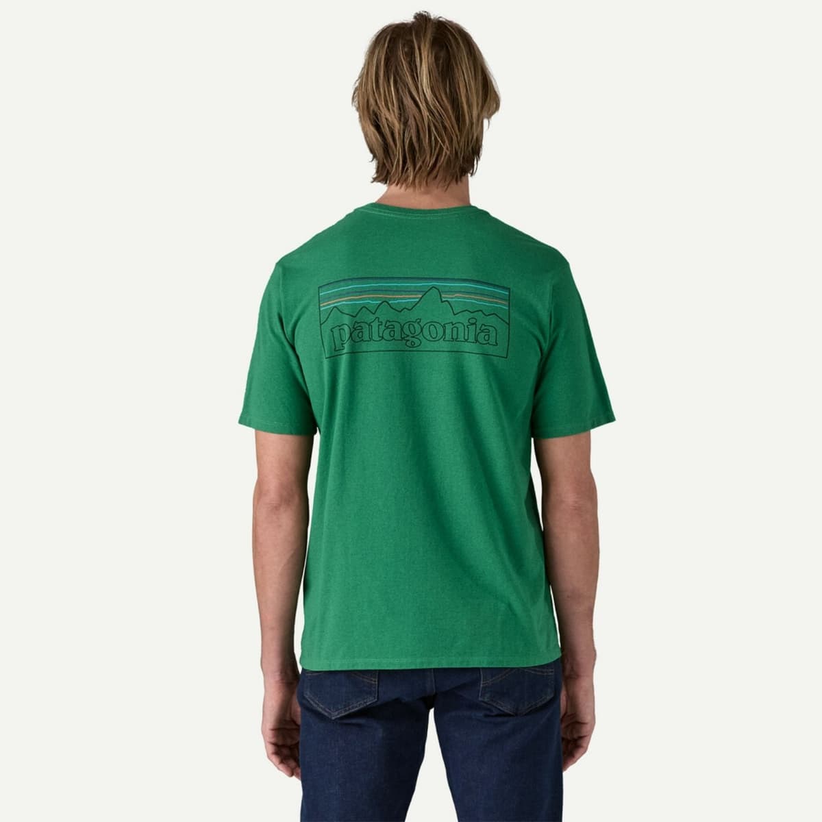 Patagonia P-6 Logo Responsibili Casual T-shirt Heren Groen L thumbnail 4