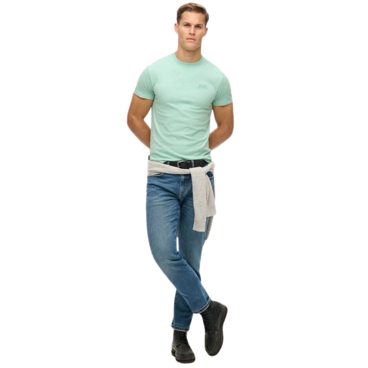 Superdry Essential Logo Casual T-shirt Heren Mint S thumbnail 5