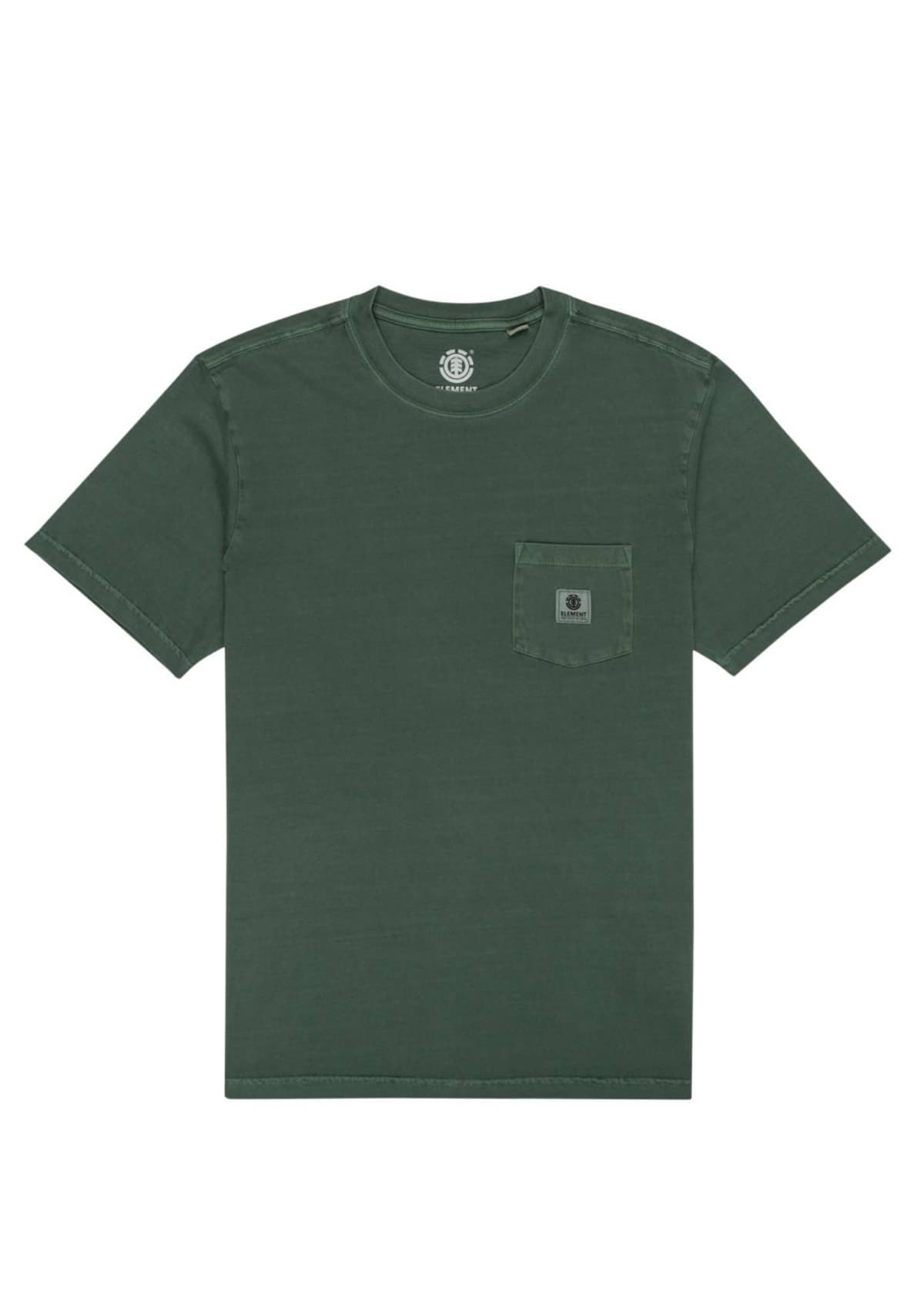 Element Basic Pocket Pigment Ss Casual T-shirt Heren Donkergroen L