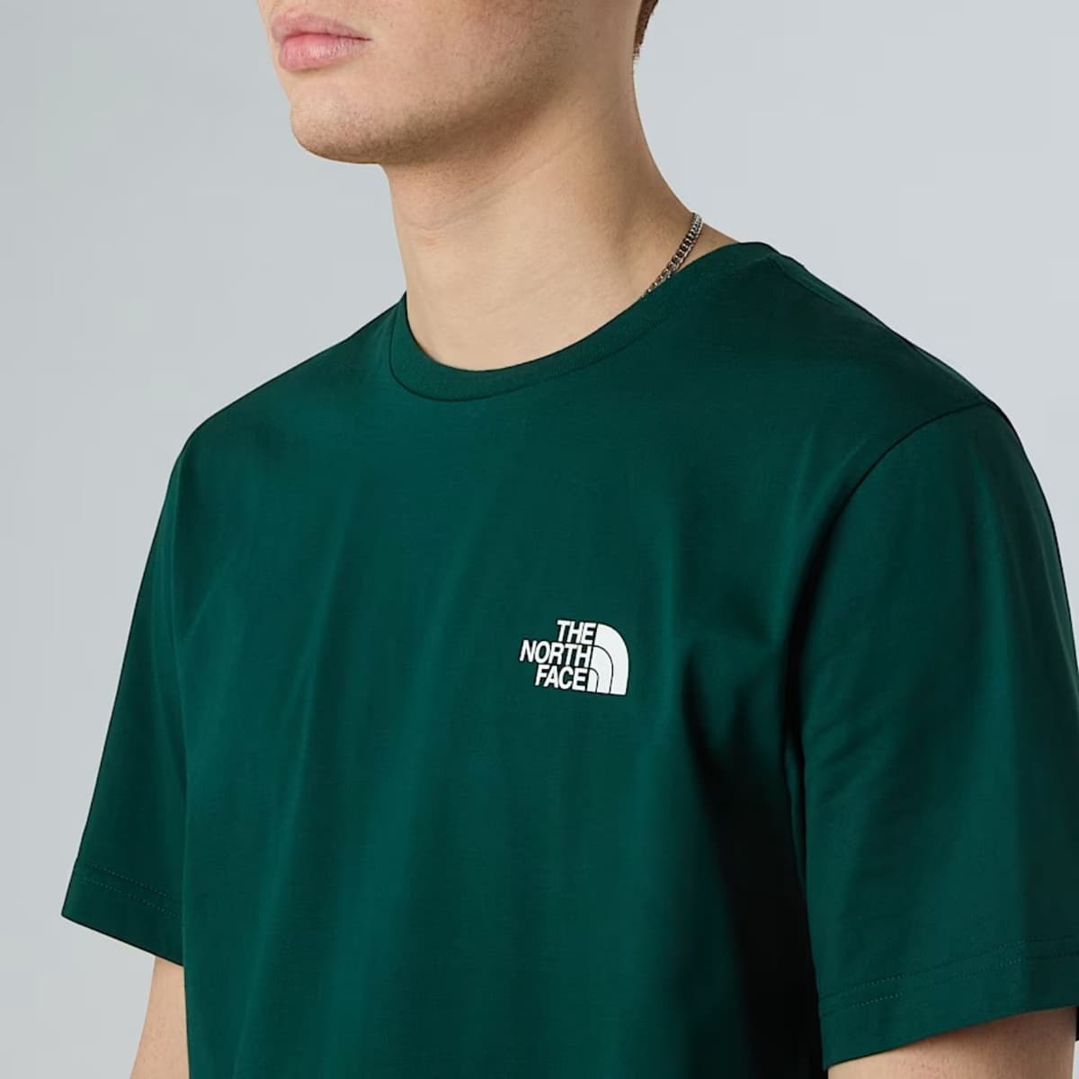 The North Face Ss Simple Dome Casual T-shirt Heren Donkergroen Xl thumbnail 4