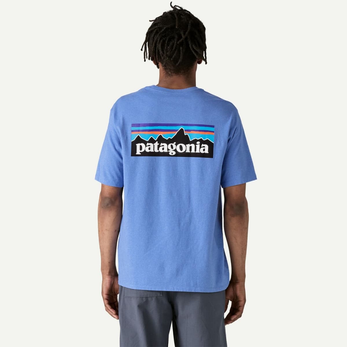Patagonia P-6 Logo Responsibili Casual T-shirt Heren Blauw S thumbnail 4