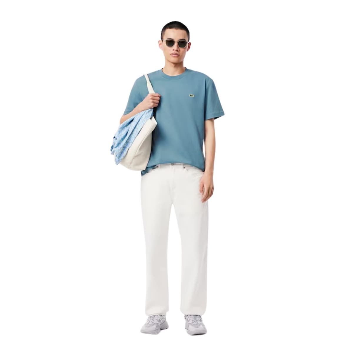 Lacoste 1ht1 Casual T-shirt Heren Blauw M thumbnail 4