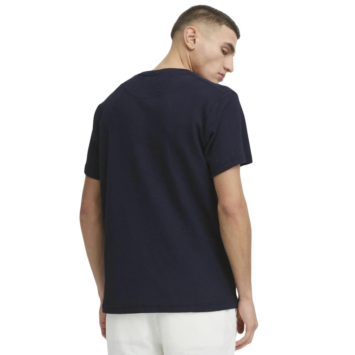 Solid Paul Casual T-shirt Heren Donkerblauw S thumbnail 3