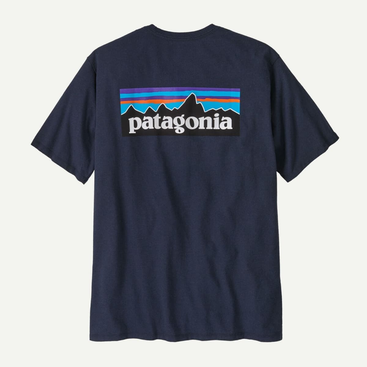 Patagonia P-6 Logo Tee Casual T-shirt Heren Donkerblauw Xs thumbnail 2