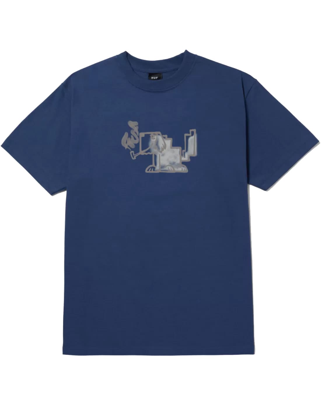 Huf Mod-dog S/s Tee Casual T-shirt Heren Donkerblauw S